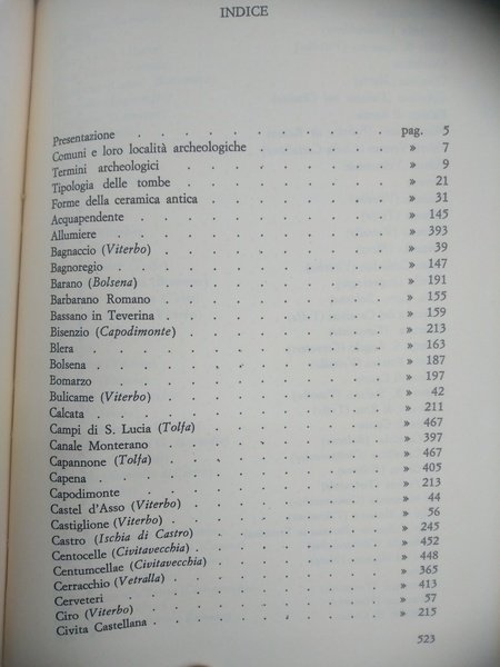 Centri etruschi e romani dellEtruria meridionale (Carta archeologica della Tuscia)