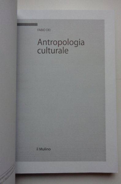 ANTROPOLOGIA CULTURALE.