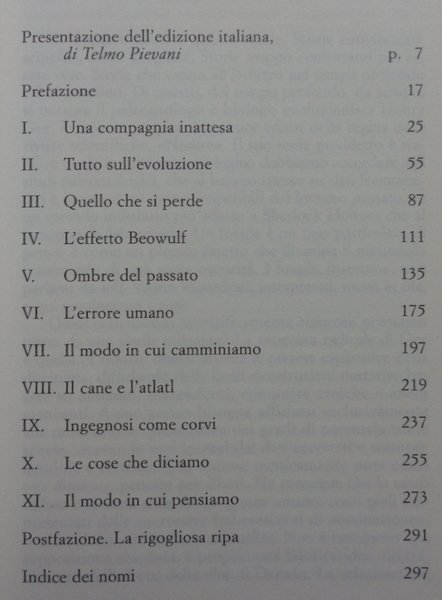 LA SPECIE IMPREVISTA. Fraintendimenti sull'evoluzione umana.