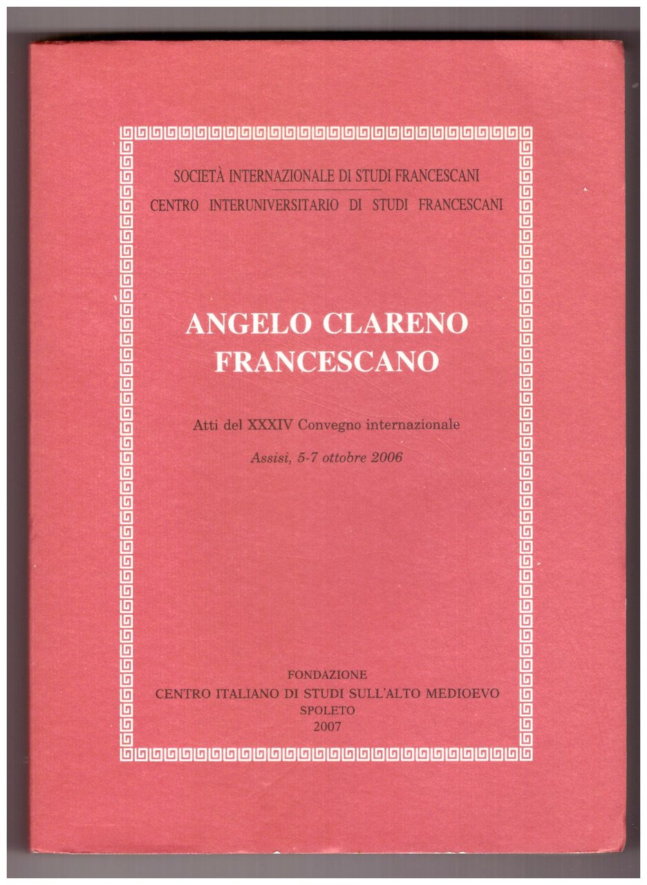 ANGELO CLARENO FRANCESCANO.