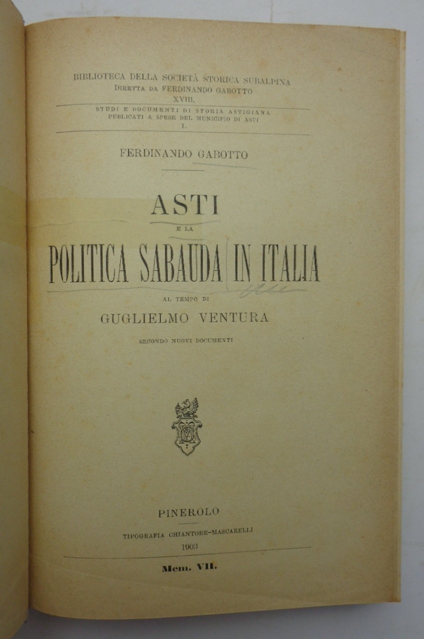 ASTI E LA POLITICA SABAUDA IN ITALIA al tempo di …