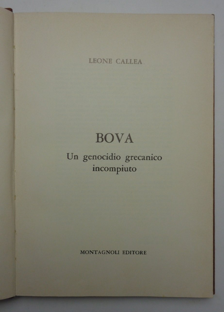 Bova. Un genocidio grecanico incompiuto | Immagine principale