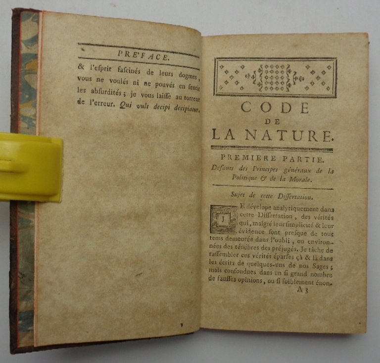 CODE DE LA NATURE, ou le veritable esprit de ses …