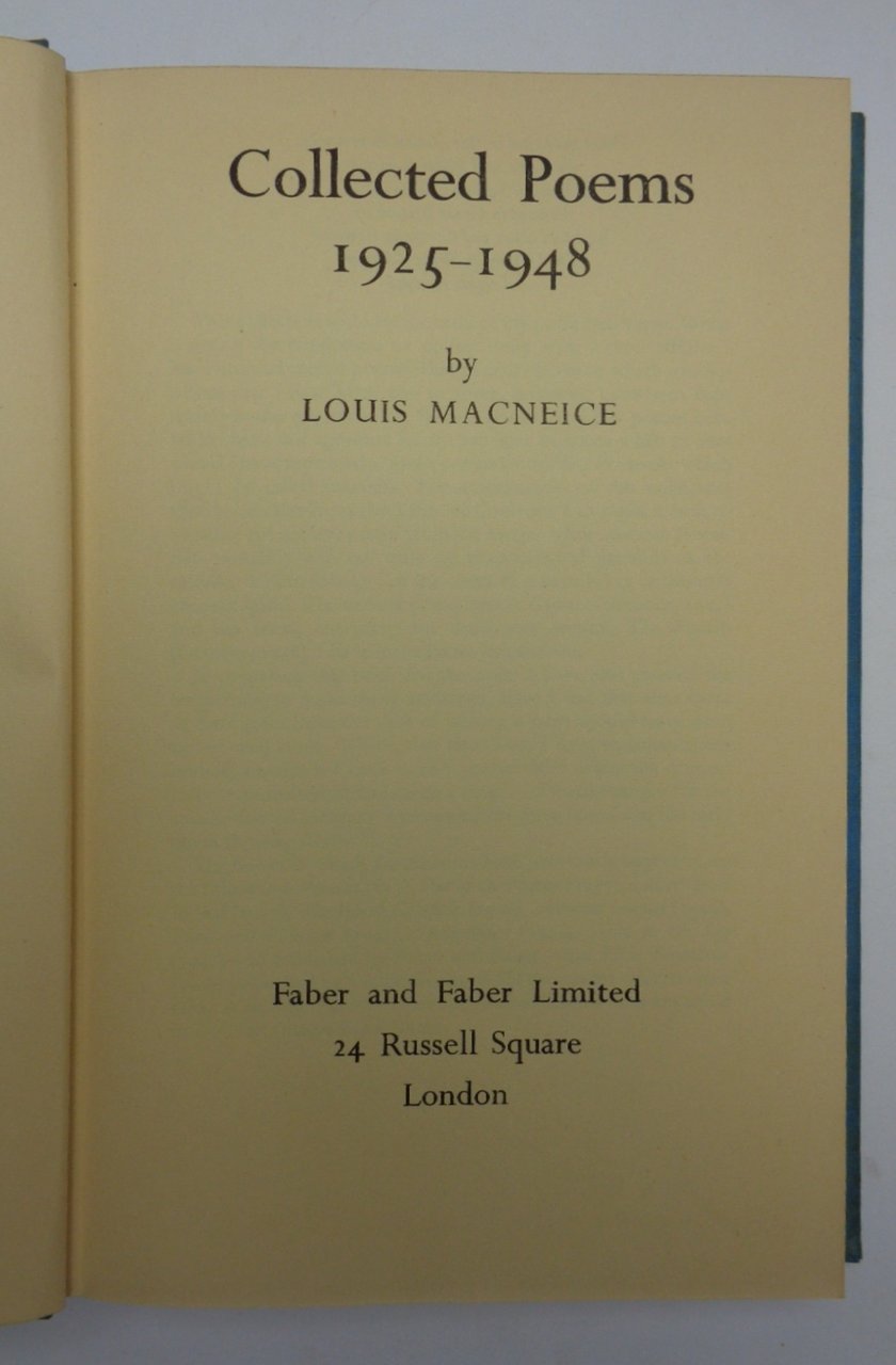 COLLECTED POEMS 1925-1948.