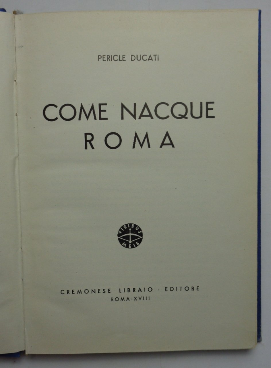 Come nacque Roma