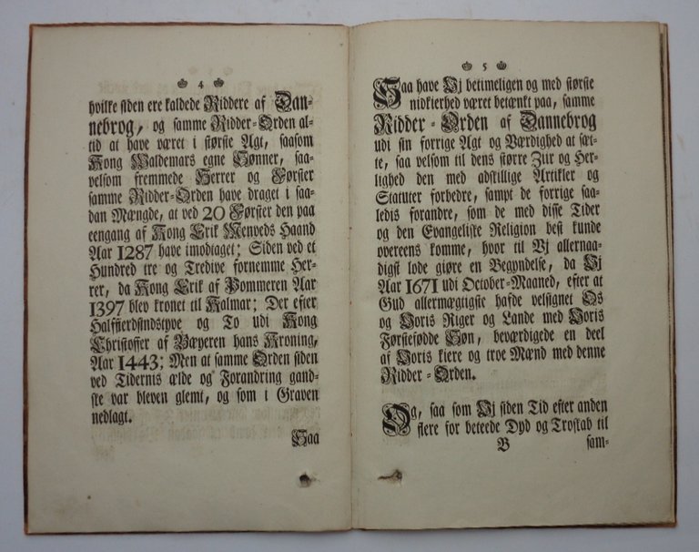DANNEBROG RITTER ORDENS STATUTER.
