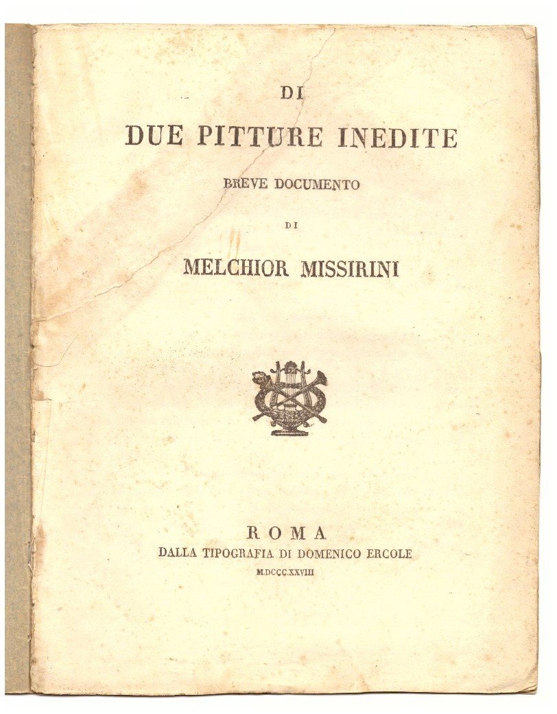 DI DUE PITTURE INEDITE. Breve documento.