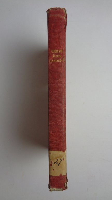 ELEMENTA JURIS CANONICI. Editio prima.