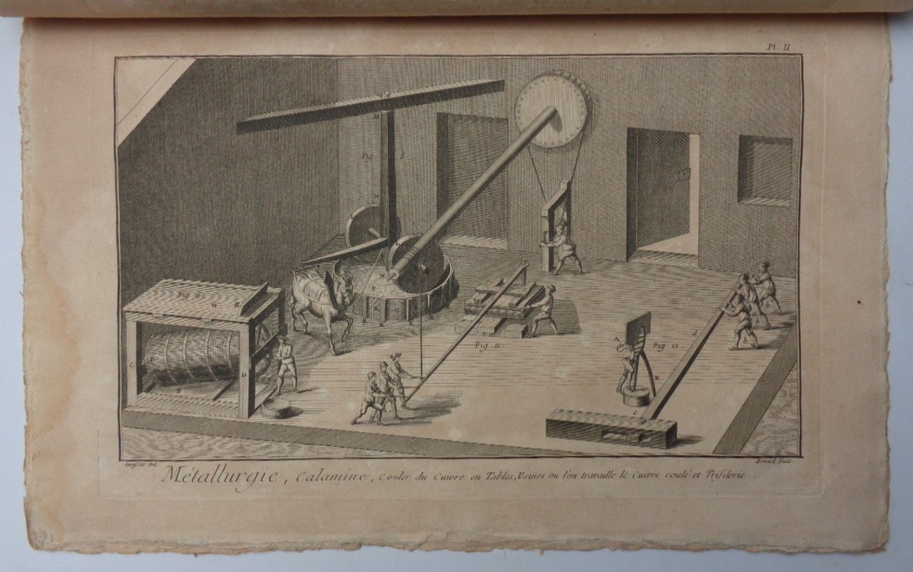 Encyclopedie. Histoire Naturelle, Métallurgie. CALAMINE, couler du cuivre, contenant 6 … | Immagine principale