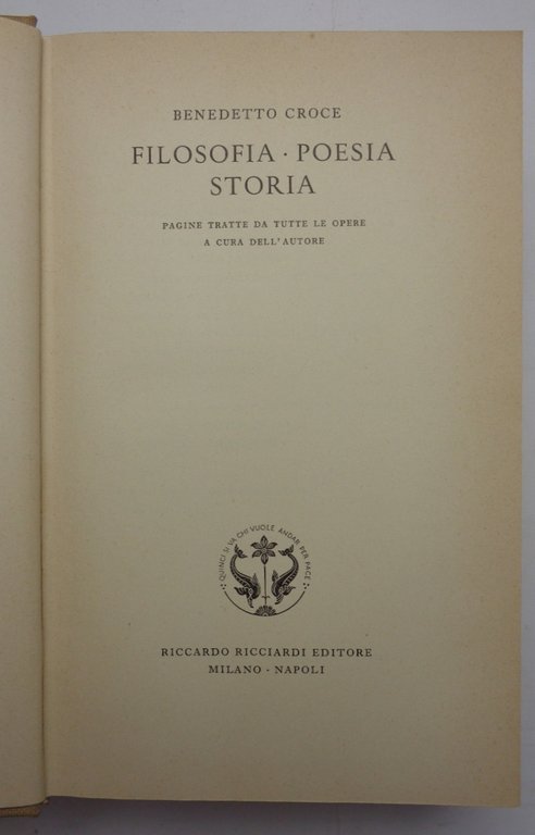 FILOSOFIA. POESIA. STORIA. Pagine tratte da tutte le opere a …