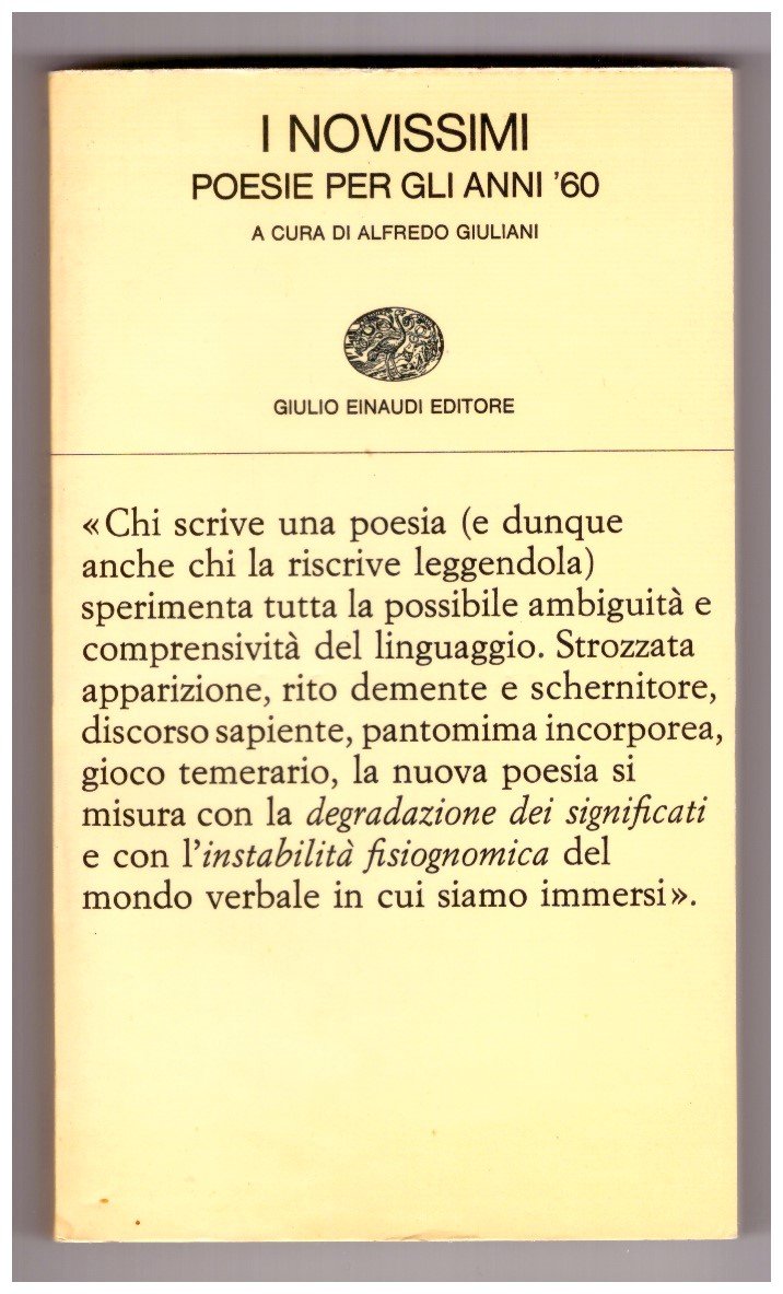 I novissimi. Poesie per gli anni ‘60