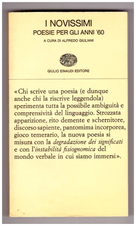 I novissimi. Poesie per gli anni ‘60