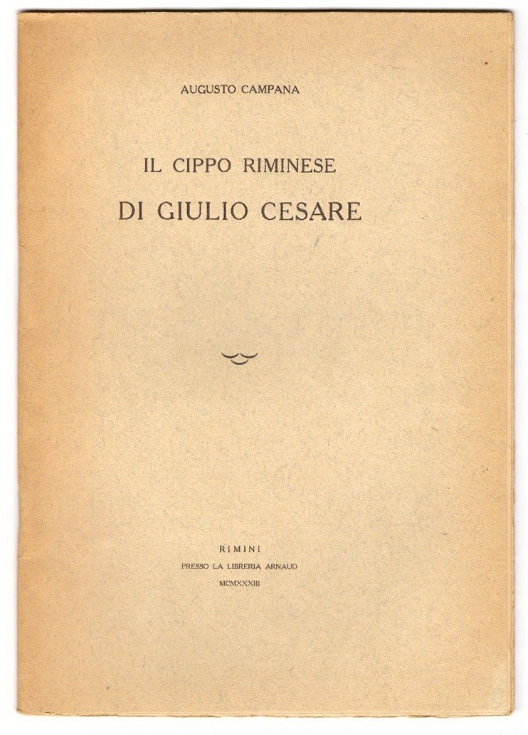 Il cippo riminese di Giulio Cesare