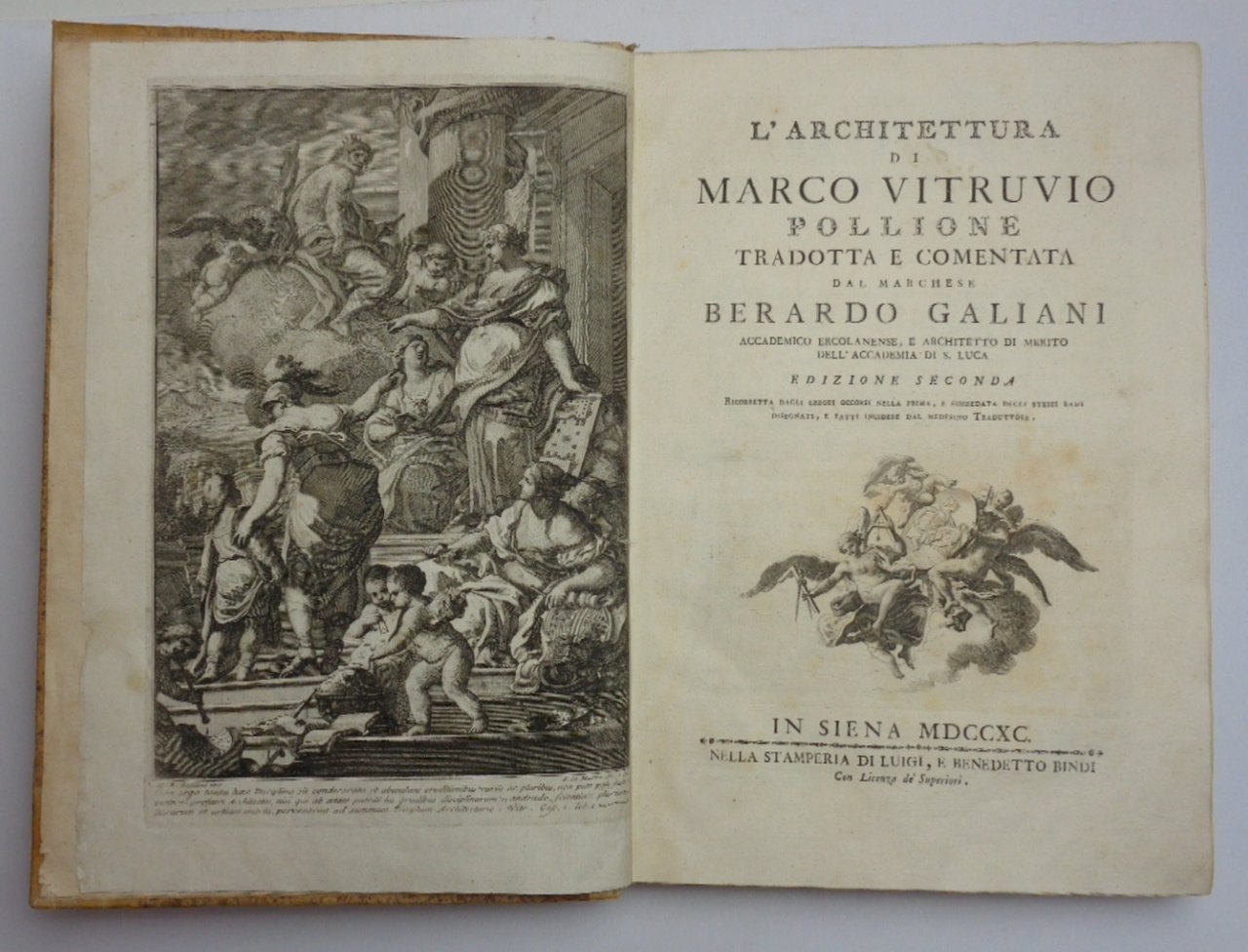 L'ARCHITETTURA DI MARCO VITRUVIO POLLIONE tradotta e commentata dal Marchese …