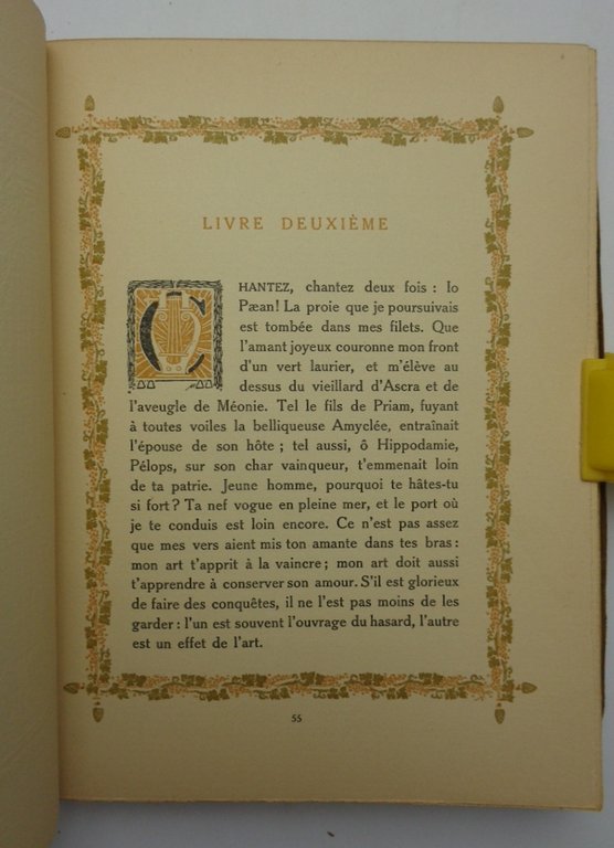 L'ART D'AIMER d'Ovide.