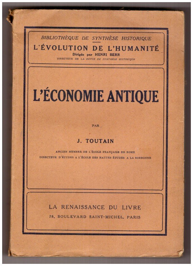 L'ÉCONOMIE ANTIQUE.