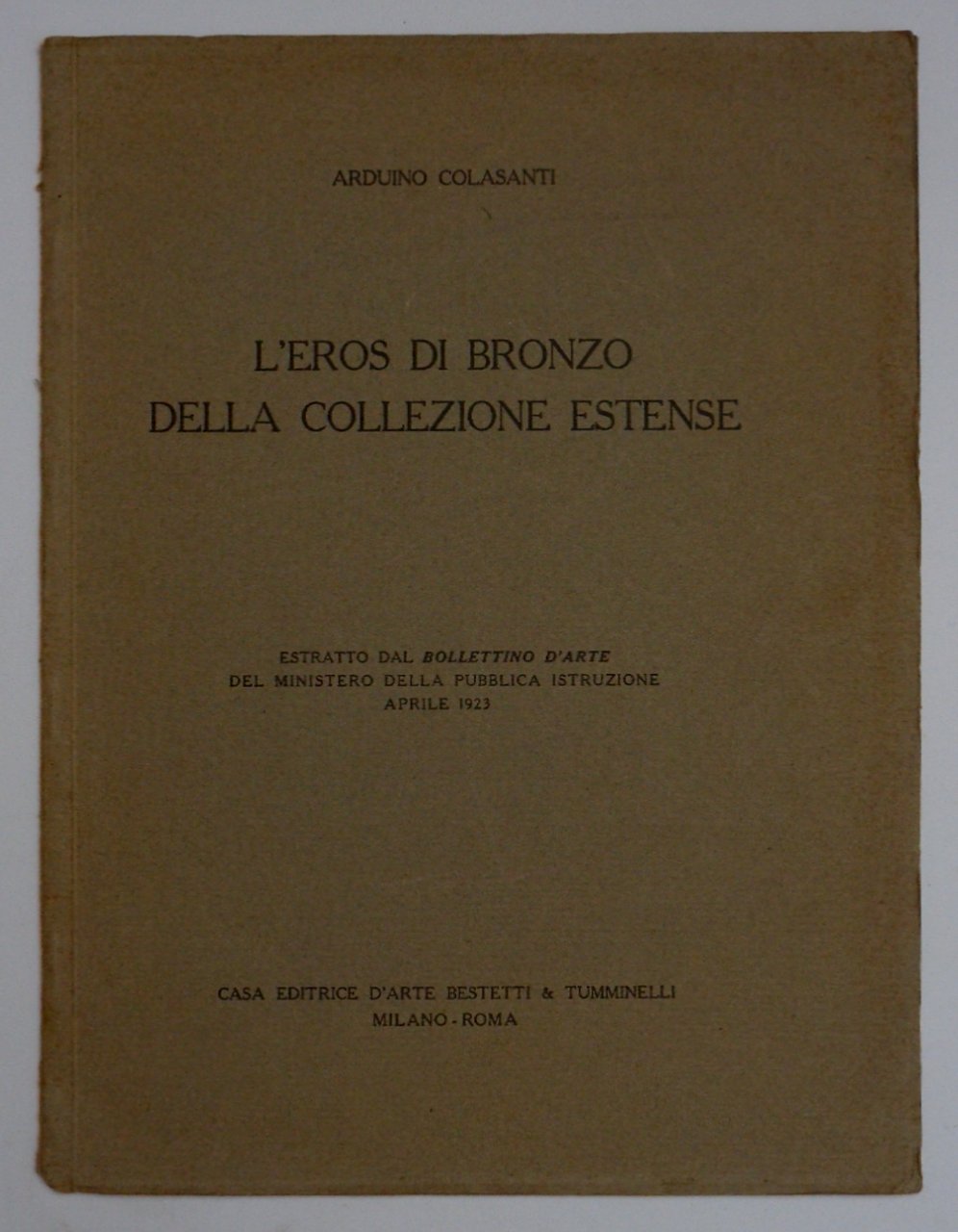 L'EROS DI BRONZO DELLA COLLEZIONE ESTENSE. | Immagine principale