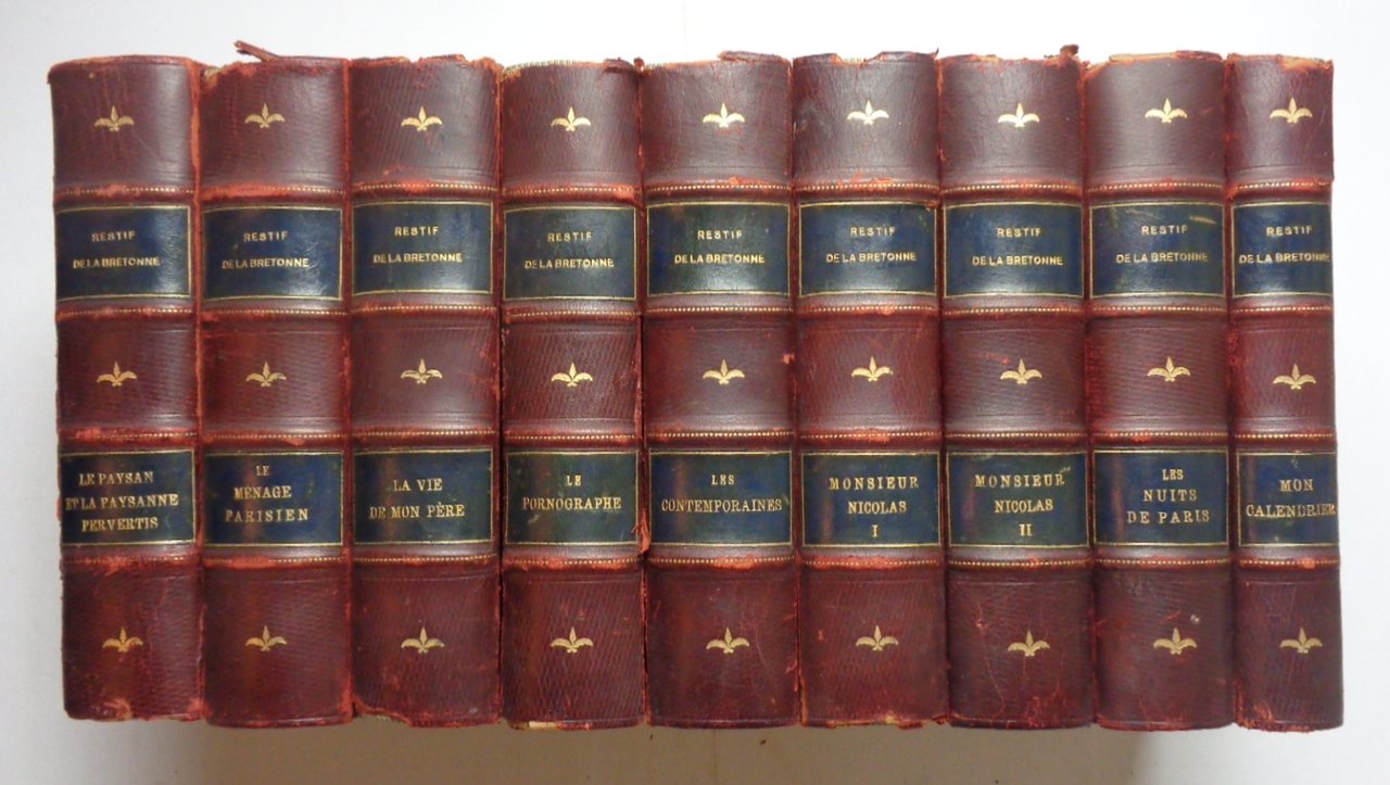 L'OEUVRE DE RESTIF DE LA BRETONNE (9 tomes, complet). | Immagine principale