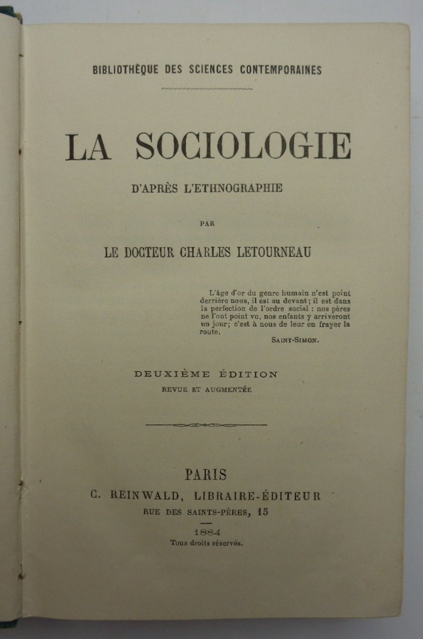 LA SOCIOLOGIE D'APRÉS L'ETHNOGRAPHIE.