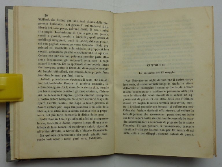 LA SPEDIZIONE DI GARIBALDI IN SICILIA. Memorie di un volontario.