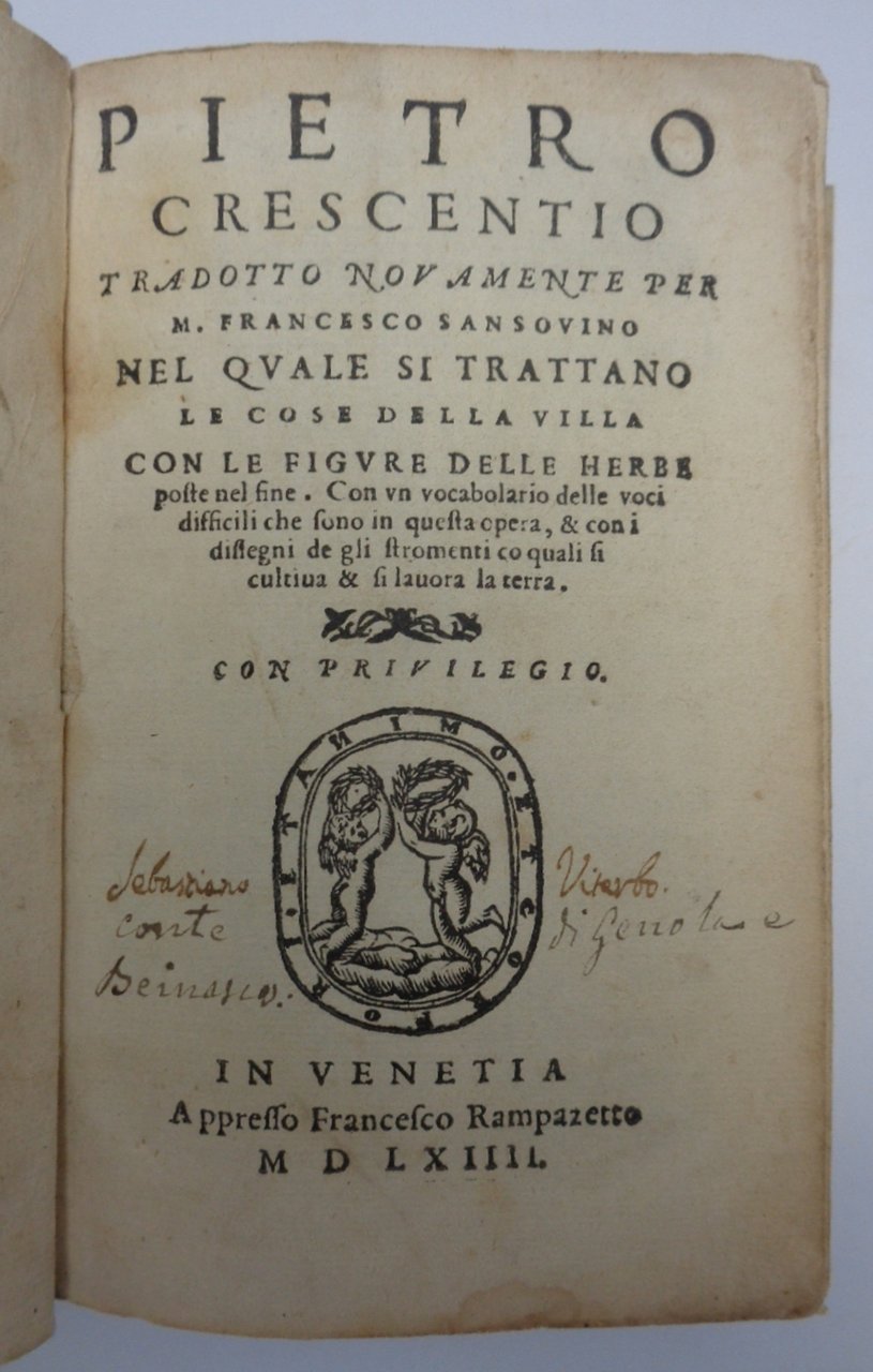 Le cose della villa con le figure delle herbe