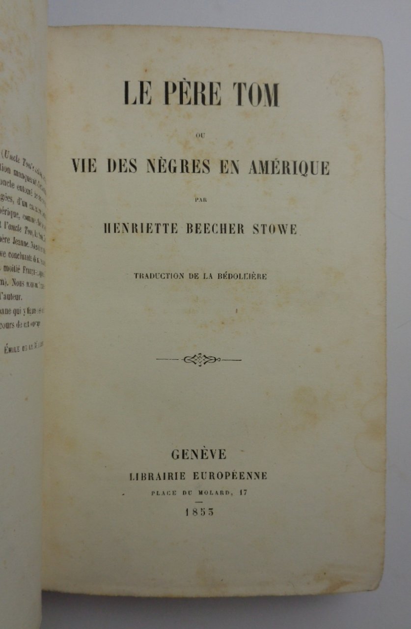 LE PÈRE TOM ou vie des nègres en Amérique.