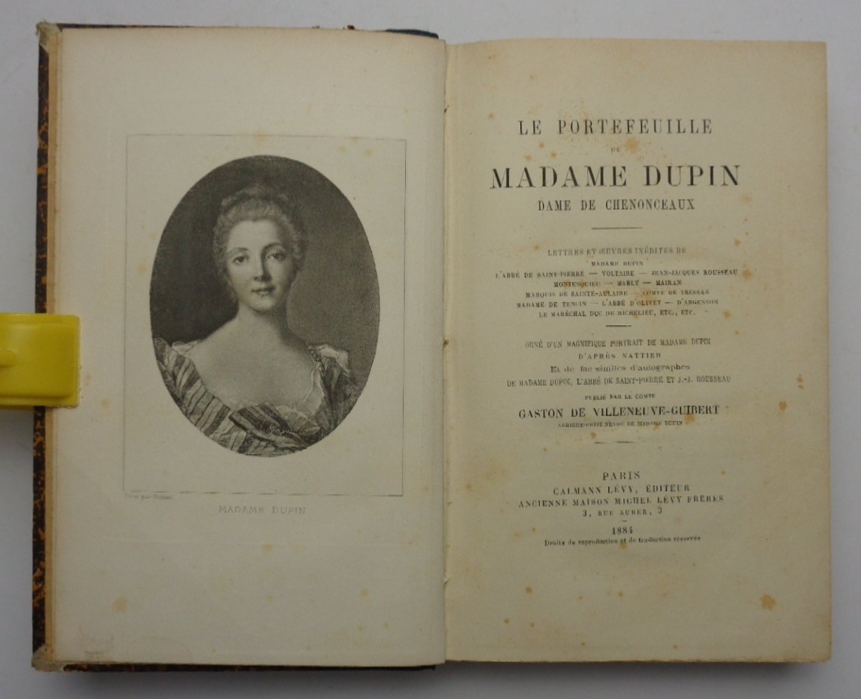 LE PORTEFEUILLE DE MADAME DUPIN, Dame de Chenonceaux. Lettres et …
