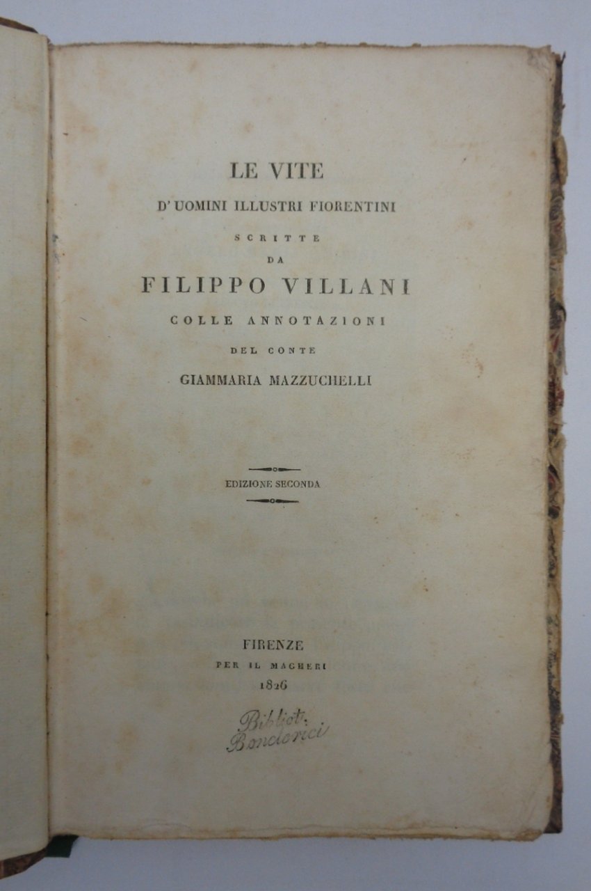 Le vite d'uomini illustri fiorentini... | Immagine principale
