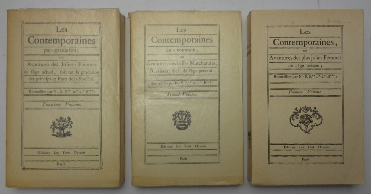 LES CONTEMPORAINES. 1. Avantures des plus jolies Femmes de l'age …