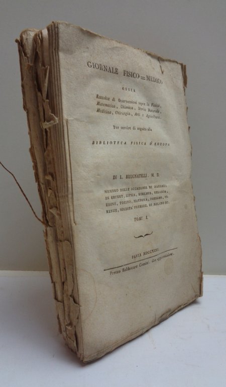 LETTERA ALL'AUTORE DELL'OPERA SOPRA L'AURORA BOREALE. in GIORNALE FISICO-MEDICO, tomo …