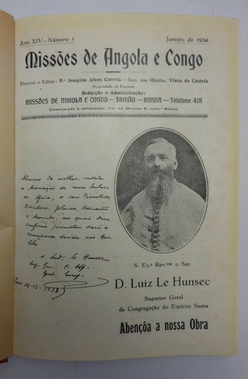 MISSOES DE ANGOLA E CONGO. Anno XIV (1934).