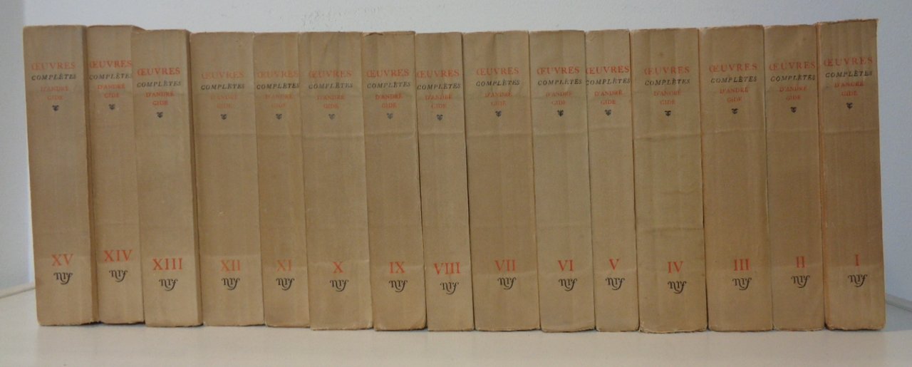 OEUVRES COMPLÈTES D'ANDRÉ GIDE (15 volumi, completo).