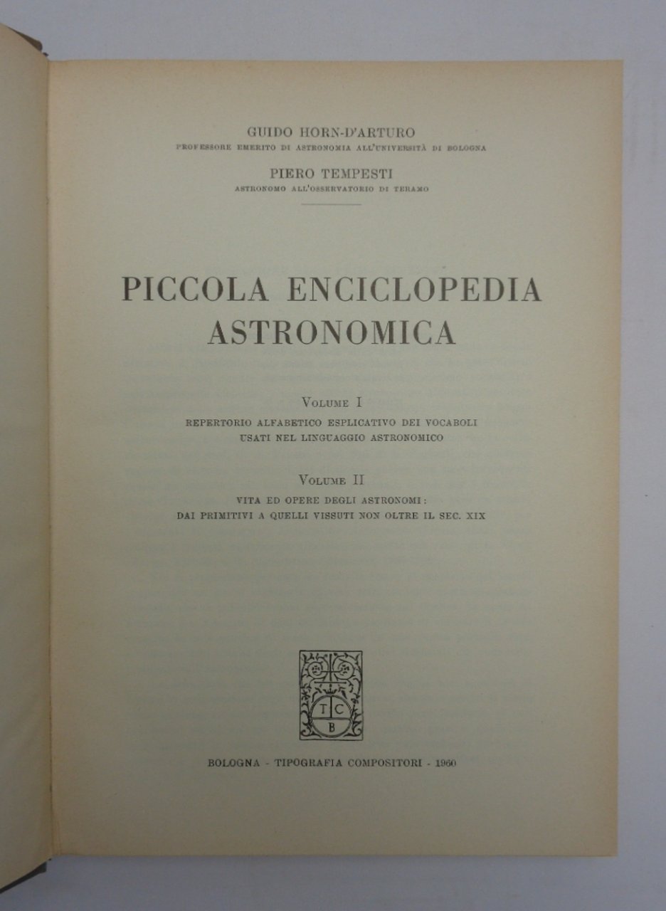 PICCOLA ENCICLOPEDIA ASTRONOMICA | Immagine principale