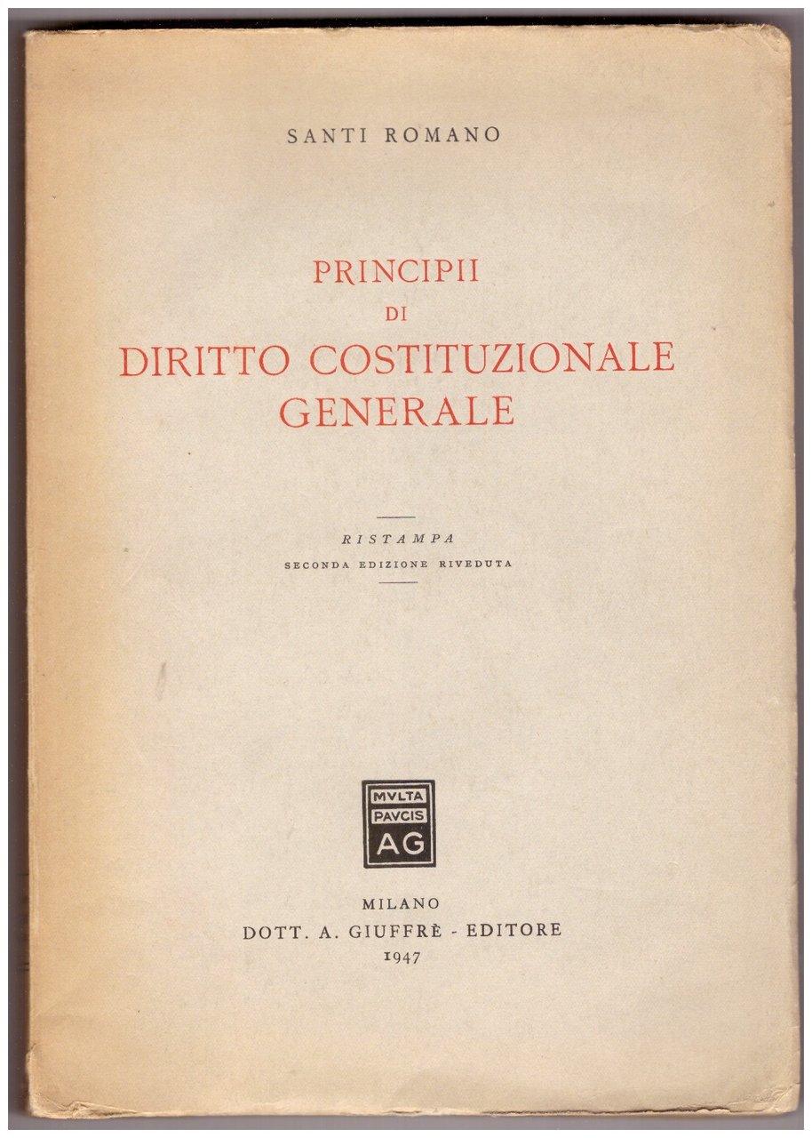 PRINCIPII DI DIRITTO COSTITUZIONALE GENERALE.