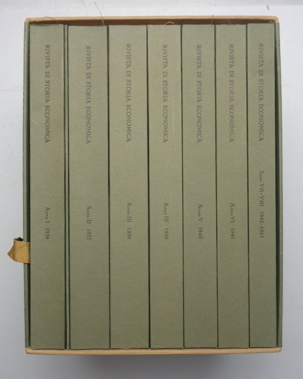 RIVISTA DI STORIA ECONOMICA diretta da Luigi Einaudi. 7 volumi …