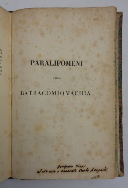 SAGGIO SOPRA GLI ERRORI POPOLARI DEGLI ANTICHI. Insieme a: PARALIPOMENI … | Immagine Gallery 2