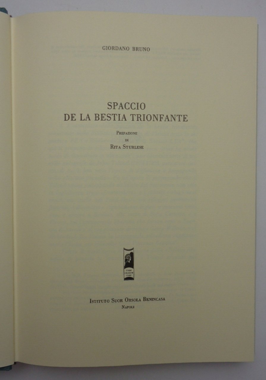 SPACCIO DE LA BESTIA TRIONFANTE.