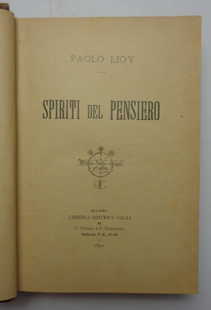 SPIRITI DEL PENSIERO.