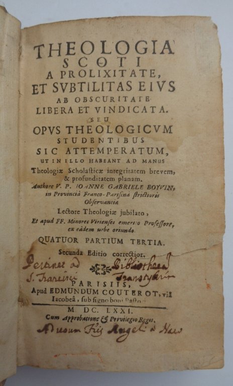 THEOLOGIA SCOTI A PROLIXITATE ET SUBTILITAS EIUS AB OSCURITATE LIBERA …