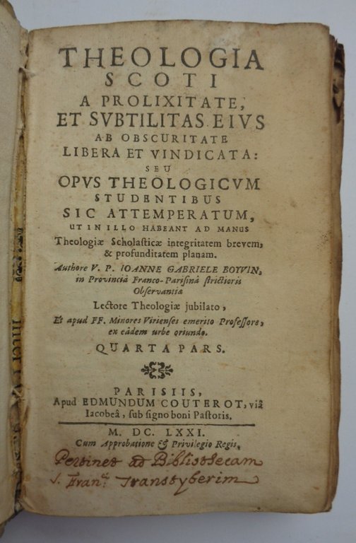 THEOLOGIA SCOTI A PROLIXITATE ET SUBTILITAS EIUS AB OSCURITATE LIBERA …