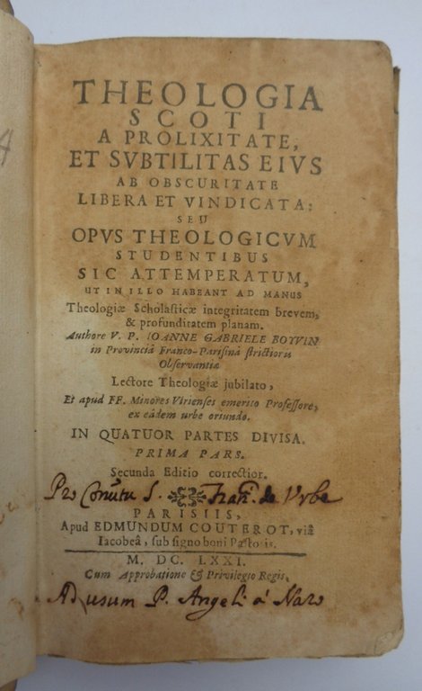 THEOLOGIA SCOTI A PROLIXITATE ET SUBTILITAS EIUS AB OSCURITATE LIBERA …
