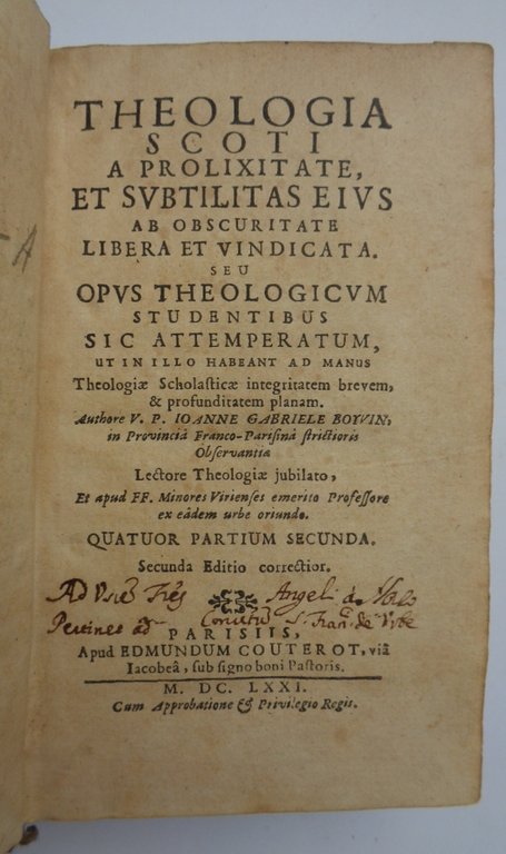 THEOLOGIA SCOTI A PROLIXITATE ET SUBTILITAS EIUS AB OSCURITATE LIBERA …