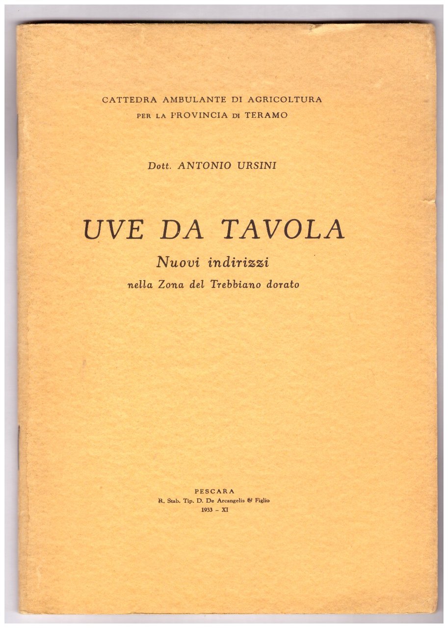 UVE DA TAVOLA. Nuovi indirizzi nella Zona del Trebbiano dorato.