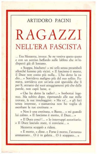 Ragazzi nell'era fascista