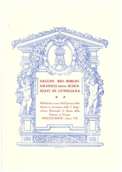 Saggio bio-bibliografico degli Scienziati di Lunigiana