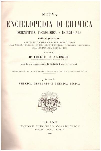 Nuova Enciclopedia di Chimica scientifica, tecnologia e industriale | Immagine principale