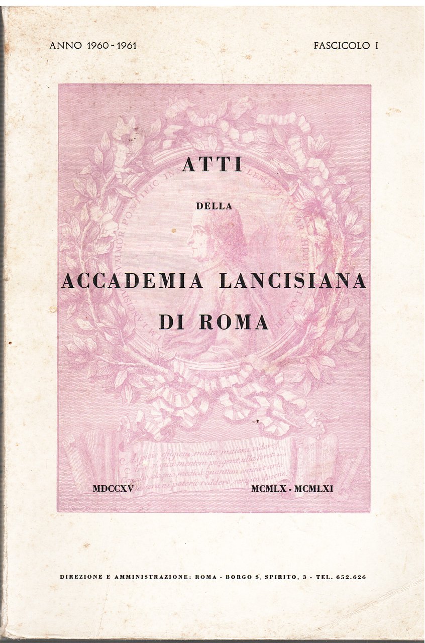 Atti della Accademia Lancisiana di Roma | Immagine principale