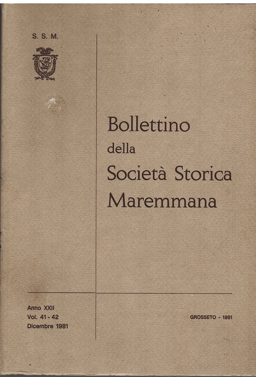 Bollettino della Società Storica Maremmana