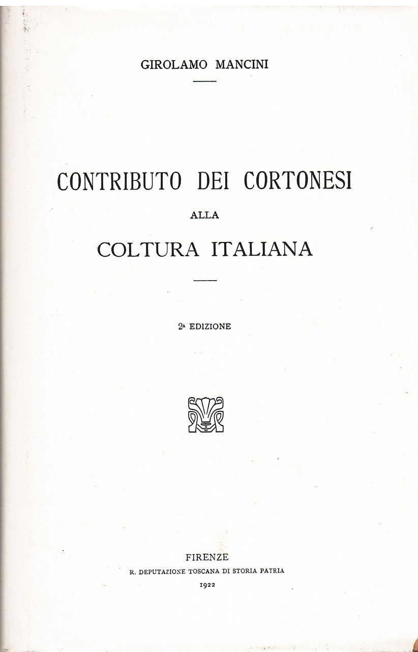 Contributo dei Cortonesi alla coltura italiana