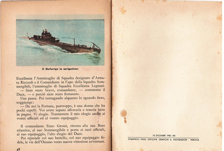 L'avventurosa crociera atlantica del sommergibile "A. Barbarigo"